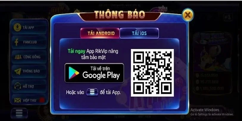 Cách tải app Rikvip trên IOS rất dễ dàng, cược thủ có thể tự thực hiện tại nhà